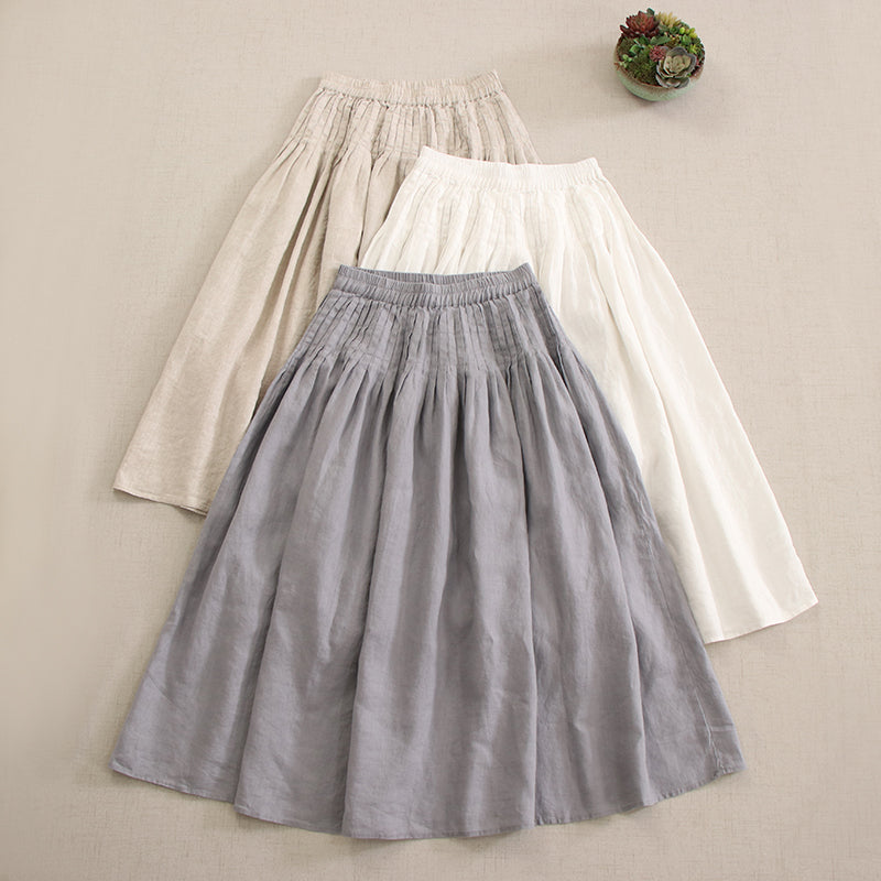 3 RENK PİLELİ YAZLIK PAMUK ETEK