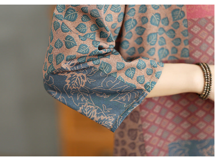 DESENLİ İNCE RETRO TUNİK