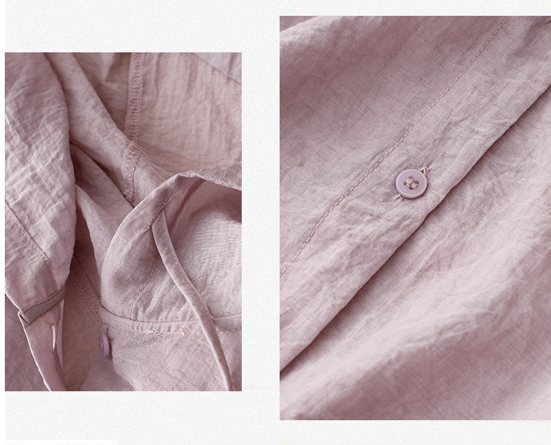 PAMUKLU  DÜĞMELİ YAZLIK İNCE CEKET