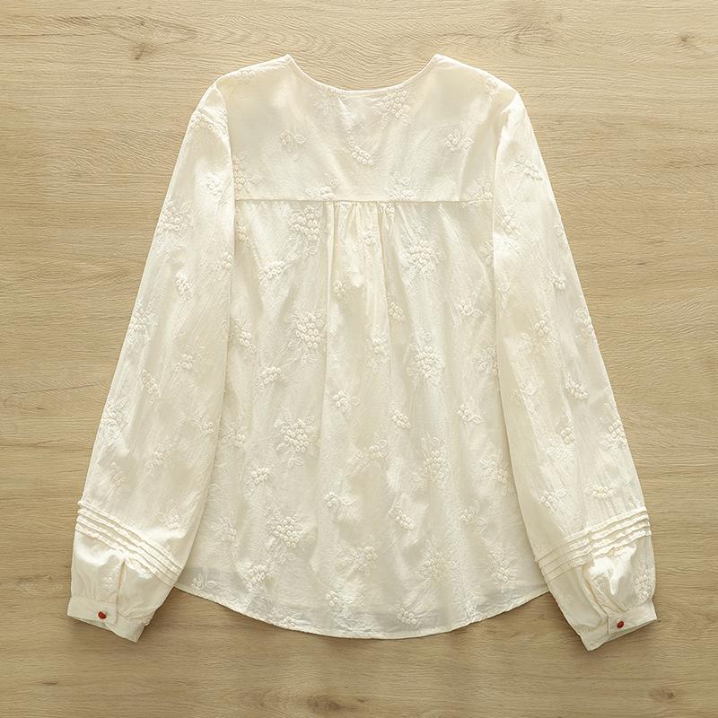 BEYAZ DÜĞME DETAYLI PAMUK GÖMLEK