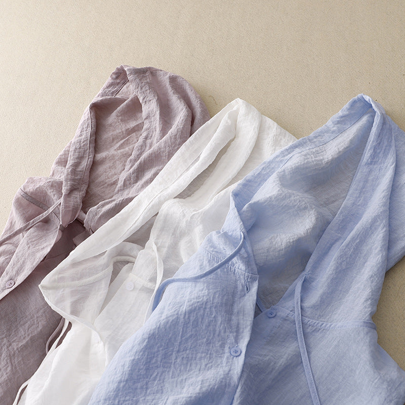 PAMUKLU  DÜĞMELİ YAZLIK İNCE CEKET