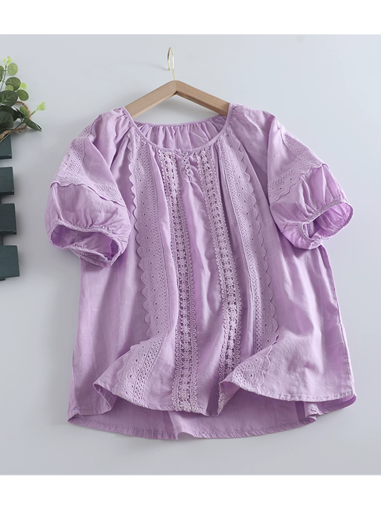KISA KOLLU YAZLIK DANTELLİ GÖMLEK
