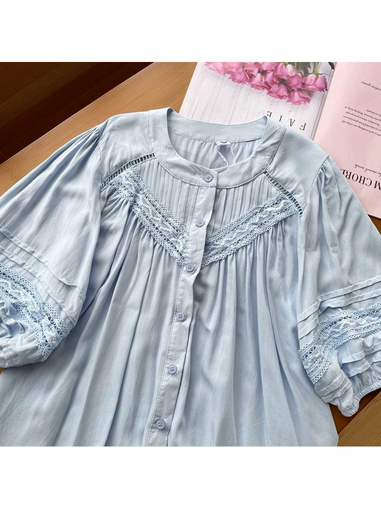 KISA KOLLU YAZLIK PAMUK GÖMLEK