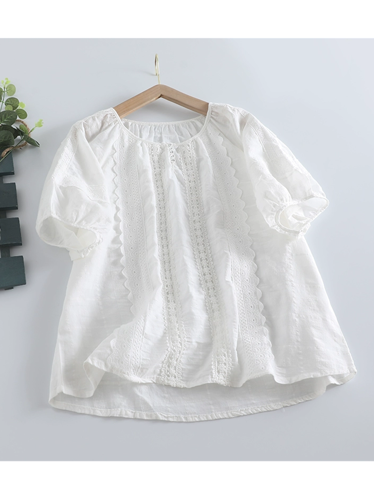 KISA KOLLU YAZLIK DANTELLİ GÖMLEK